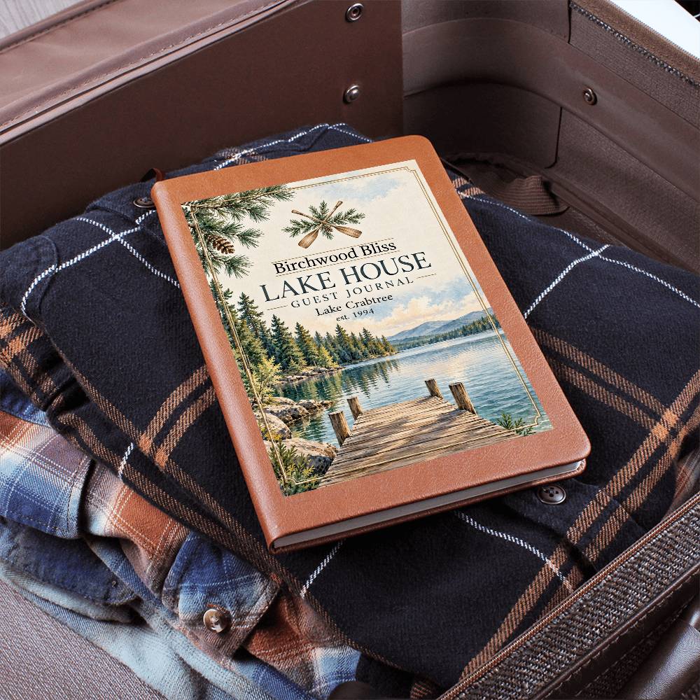 Personalized Lake House Guest Journal | Custom Family Keepsake