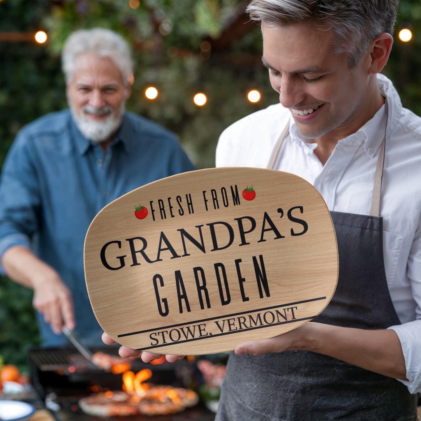 Custom Gardening Grandpa Grilling Platter