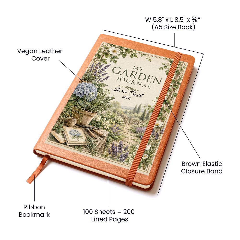 Personalized Garden Journal | Custom Gardening Notebook