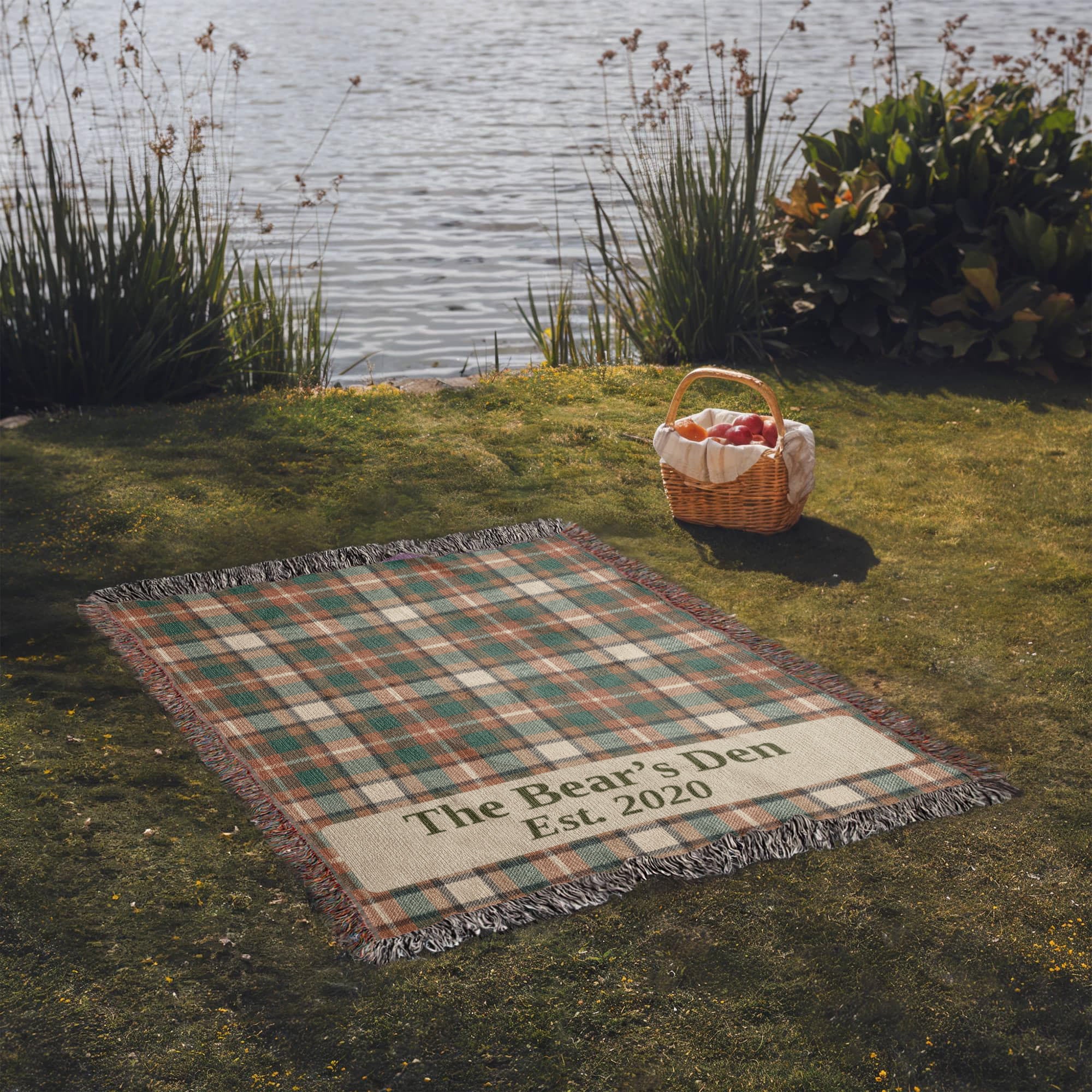 Custom Lodge Blanket | Personalized Cabin Name Throw