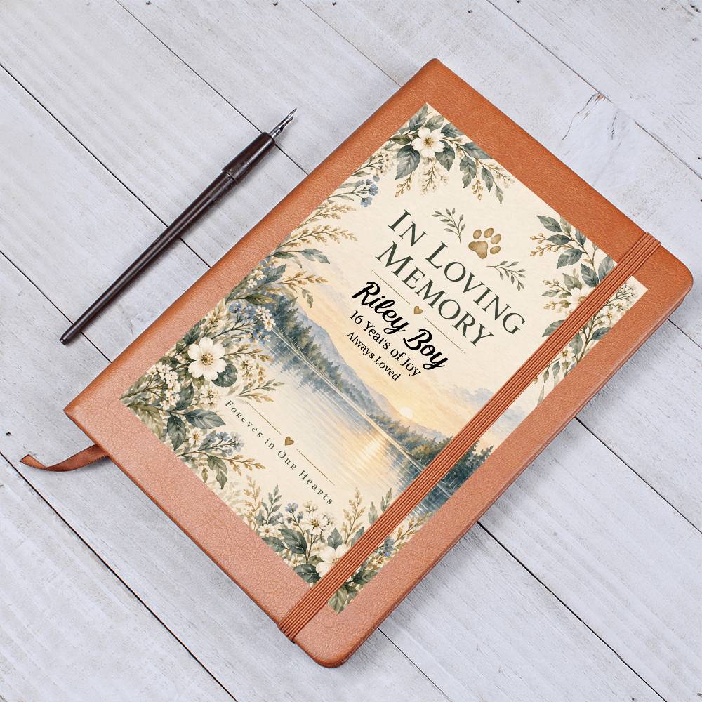 Personalized Pet Memorial Journal | Dog or Cat Remembrance Gift