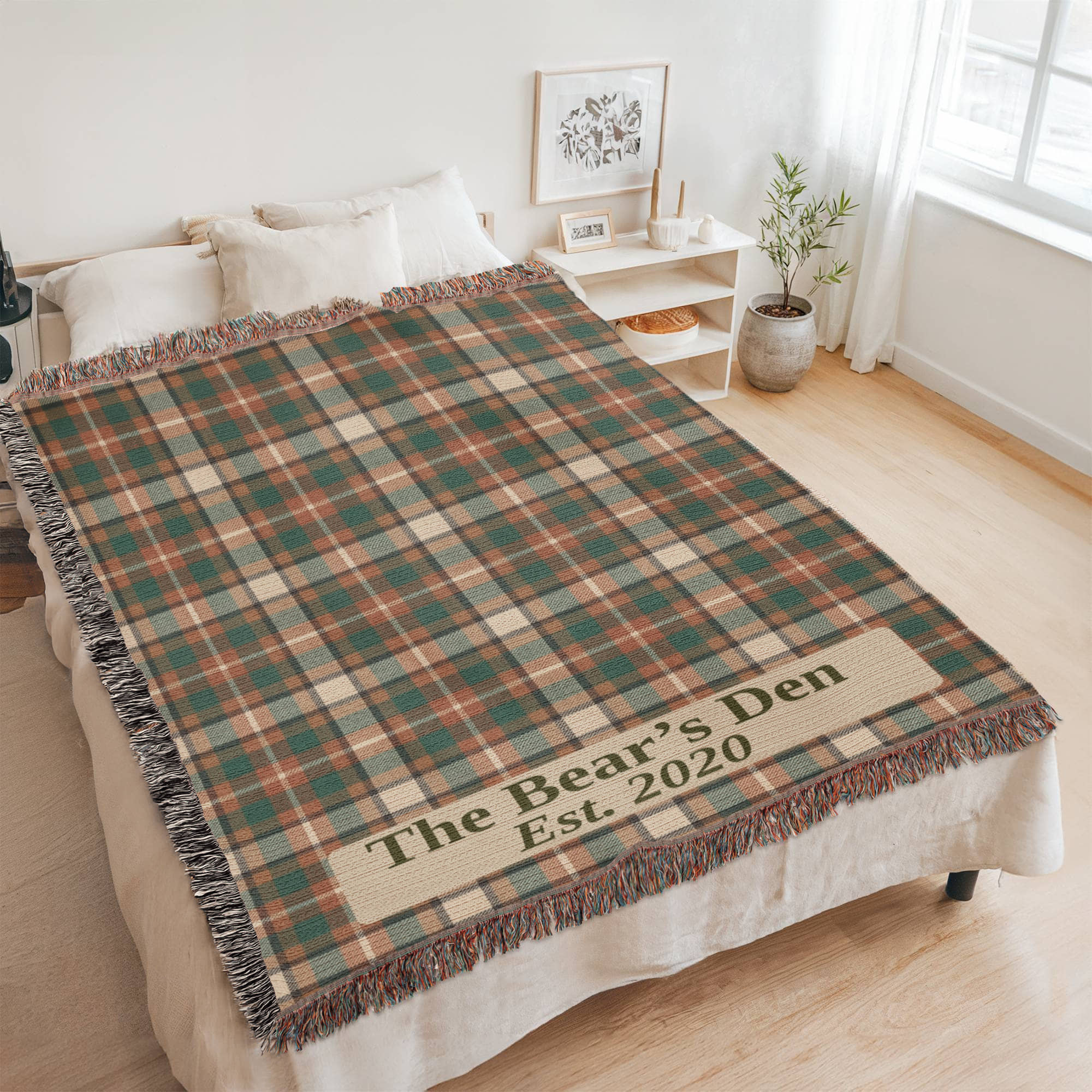 Custom Lodge Blanket | Personalized Cabin Name Throw