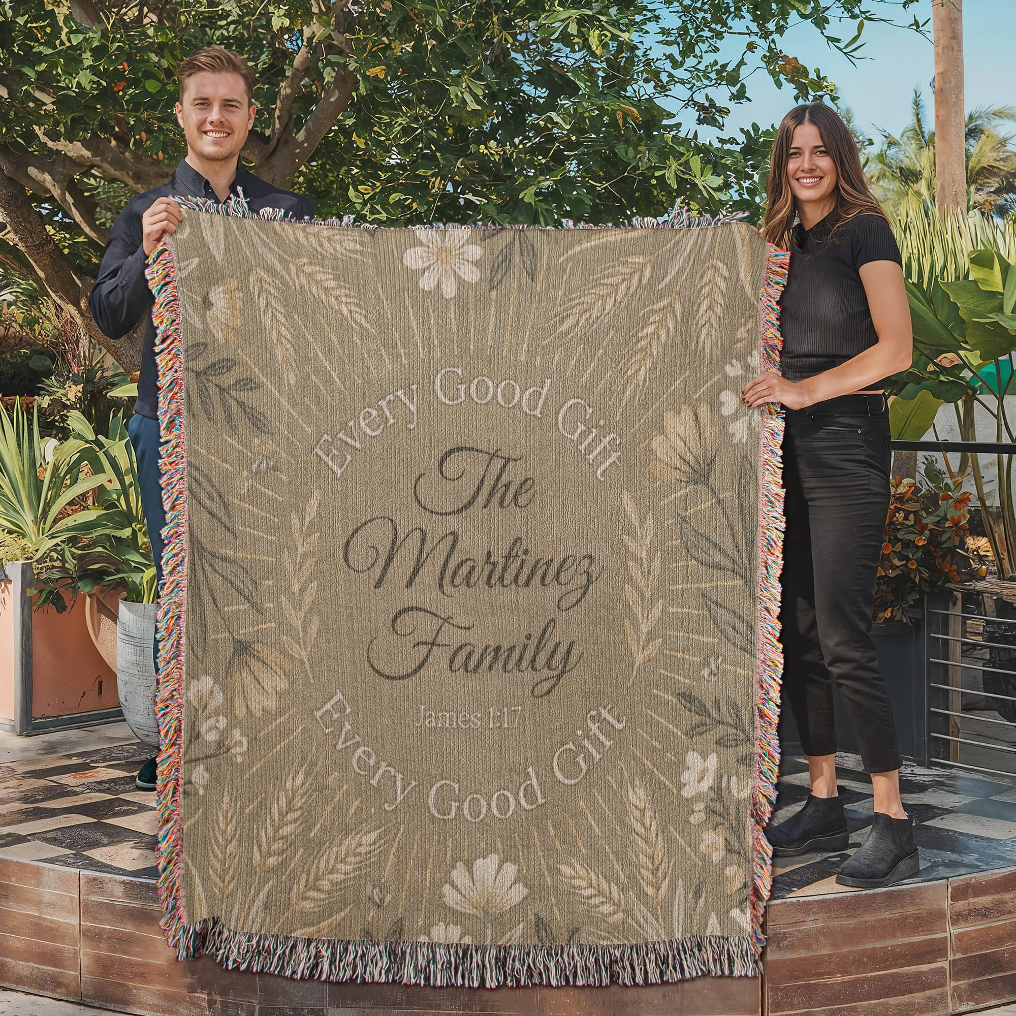 Personalized Christian Family Blanket