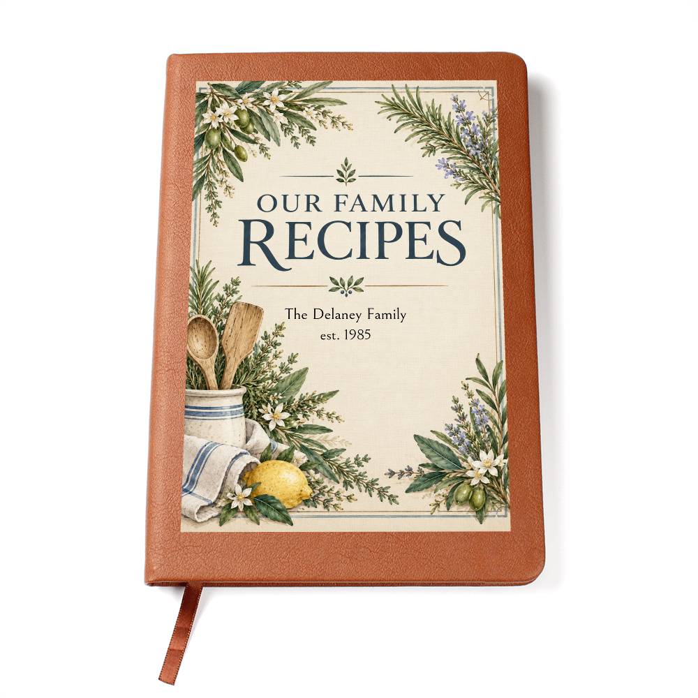 Personalized Family Recipe Journal | Custom Family Keepsake
