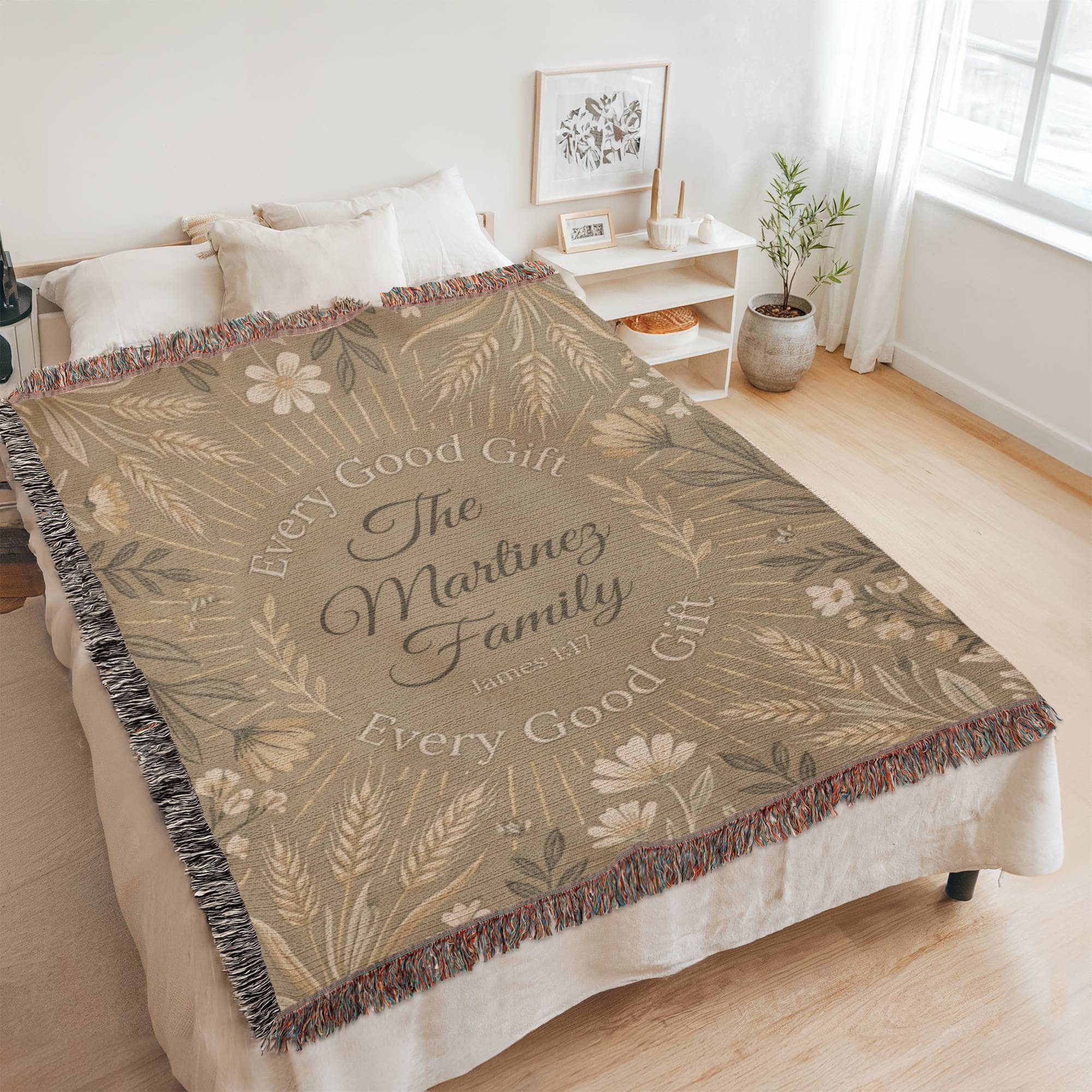 Personalized Christian Family Blanket