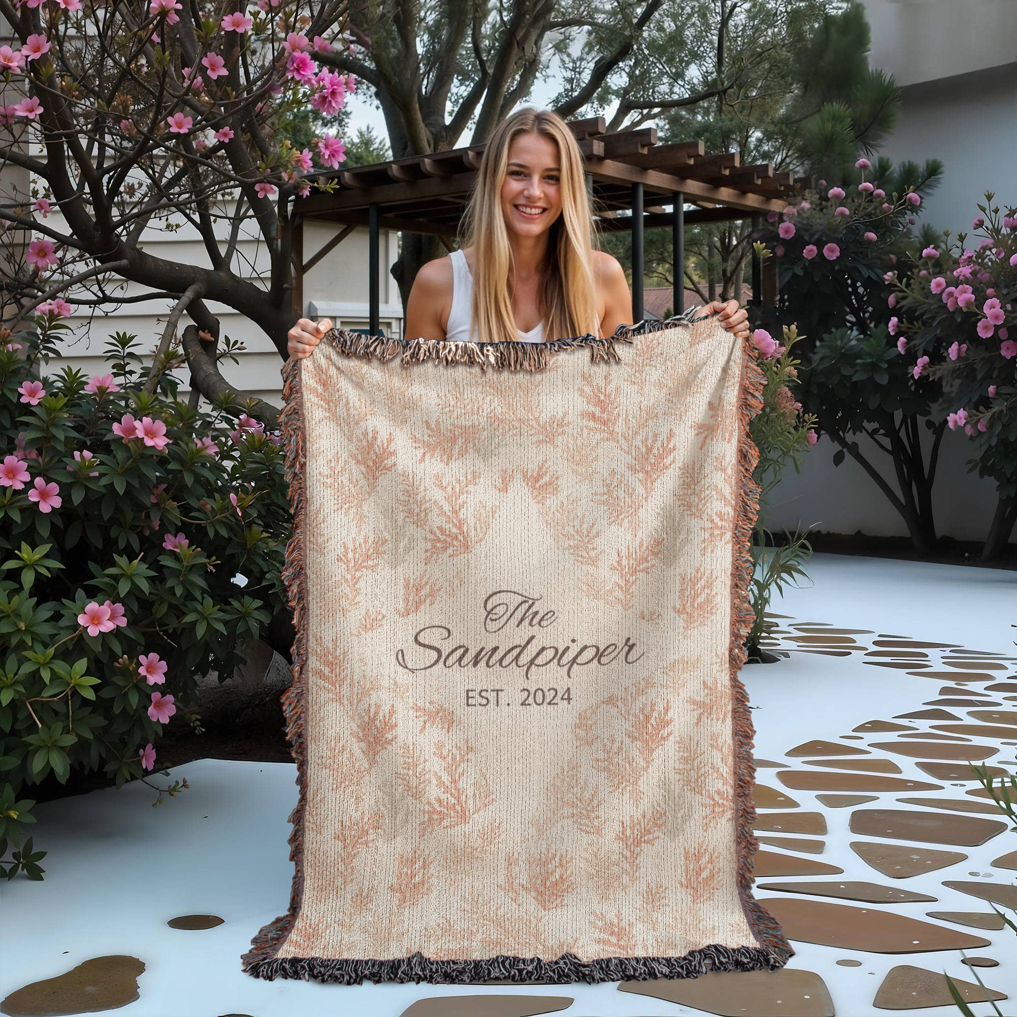 Custom Beach House Blanket | Personalized Throw