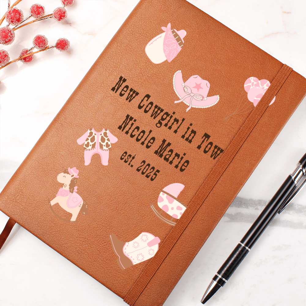 Personalized Baby Cowgirl Journal or Guestbook