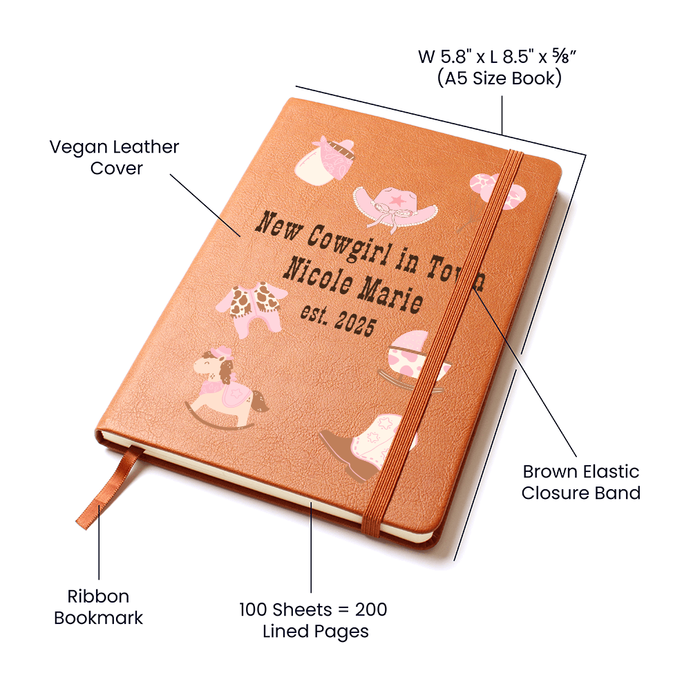 Personalized Baby Cowgirl Journal or Guestbook