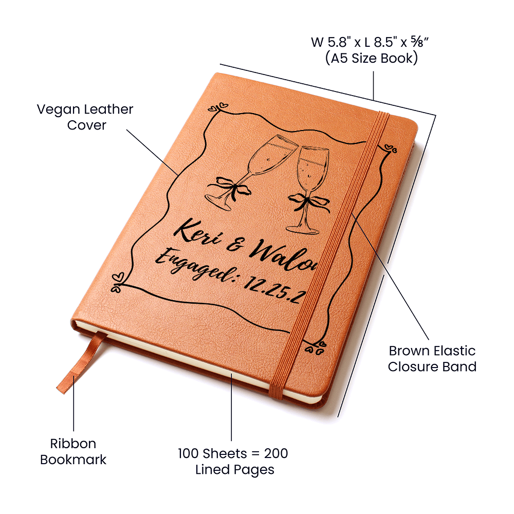 Personalized Engagement Journal or Wedding Planner