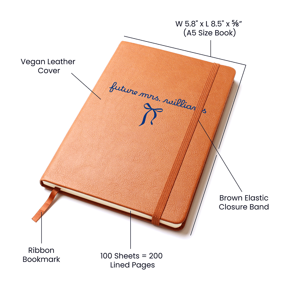 Personalized Wedding Journal Engagement Gift