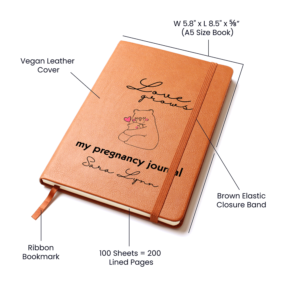 Personalized Love Grows Pregnancy Journal