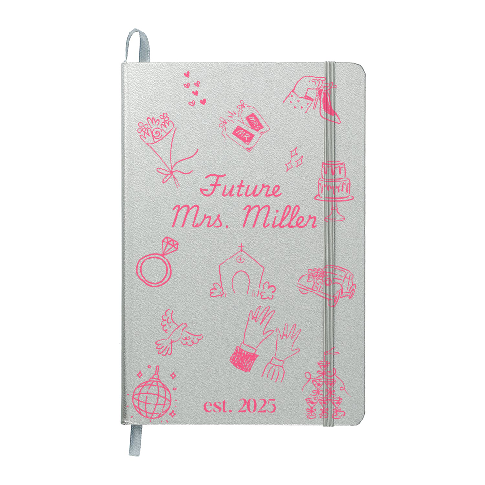 Personalized Engagement Journal Wedding Planner Pink