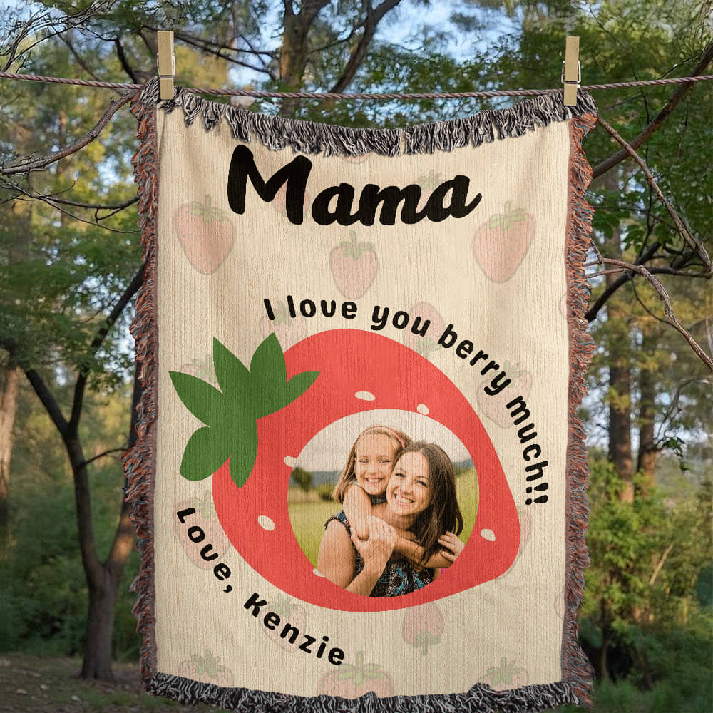 Custom Photo Blanket for Mom
