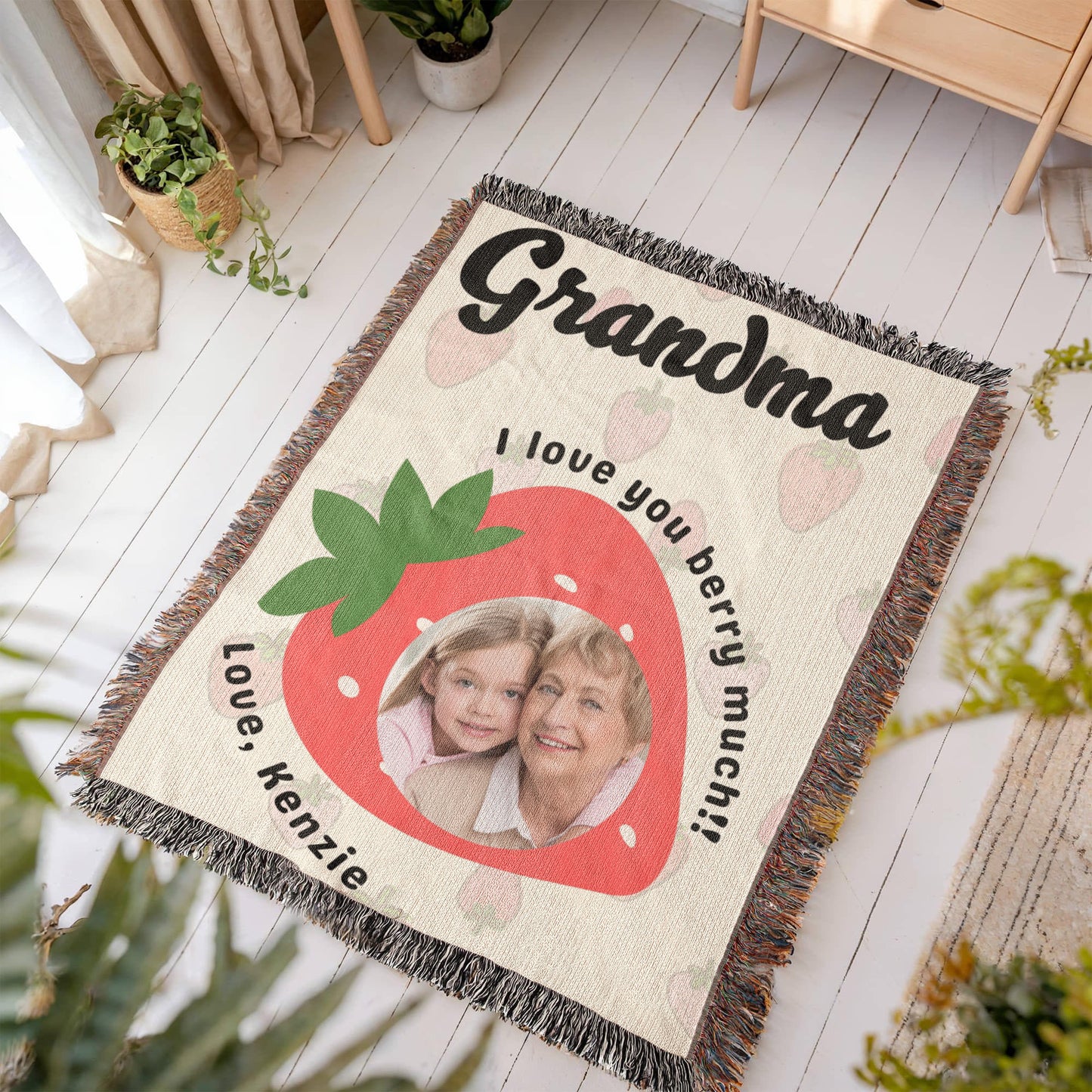 Customizable Blanket Gift For Grandmom