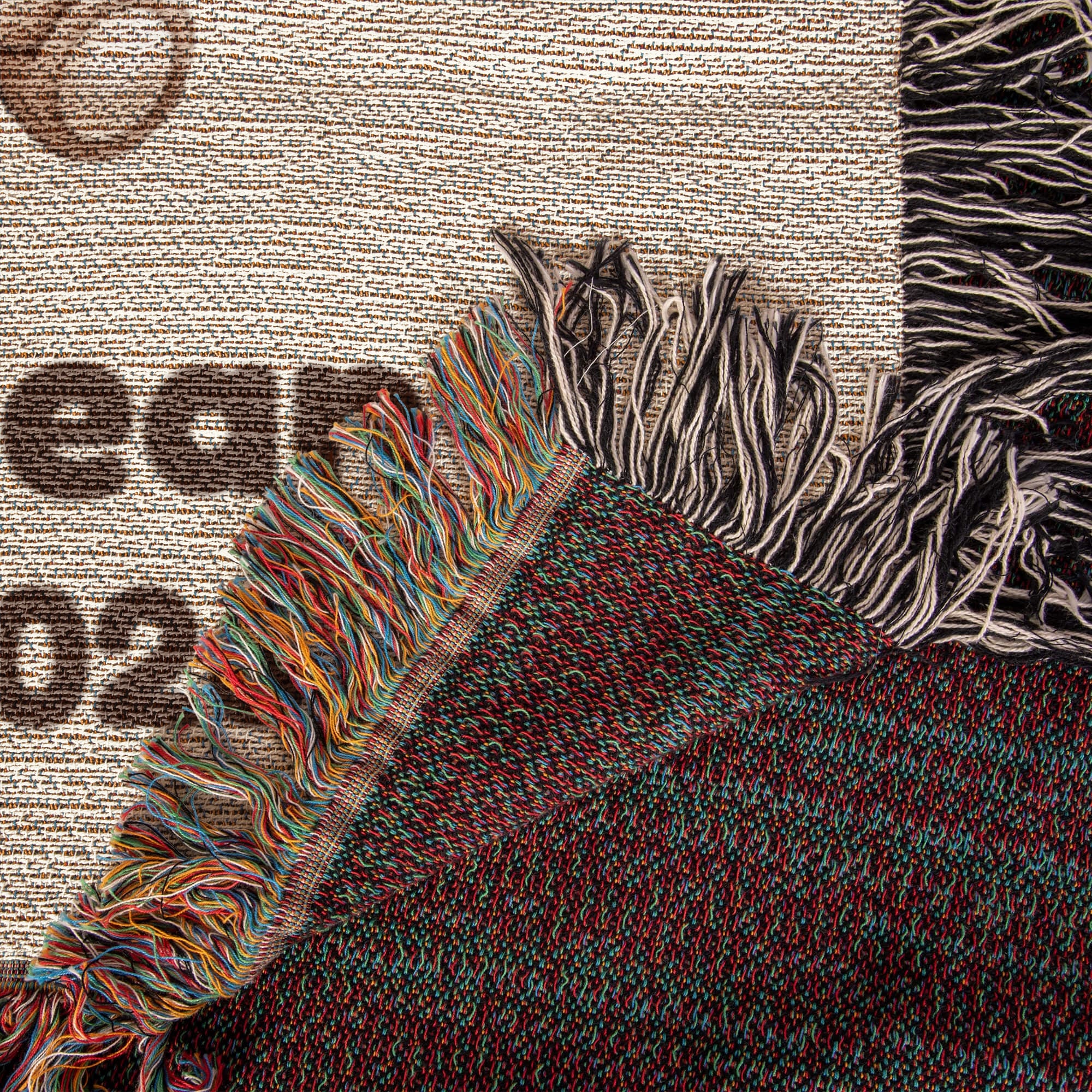 Personalized Christian Baby Woven Blanket Teddy Bear Cross God Bless Blanket