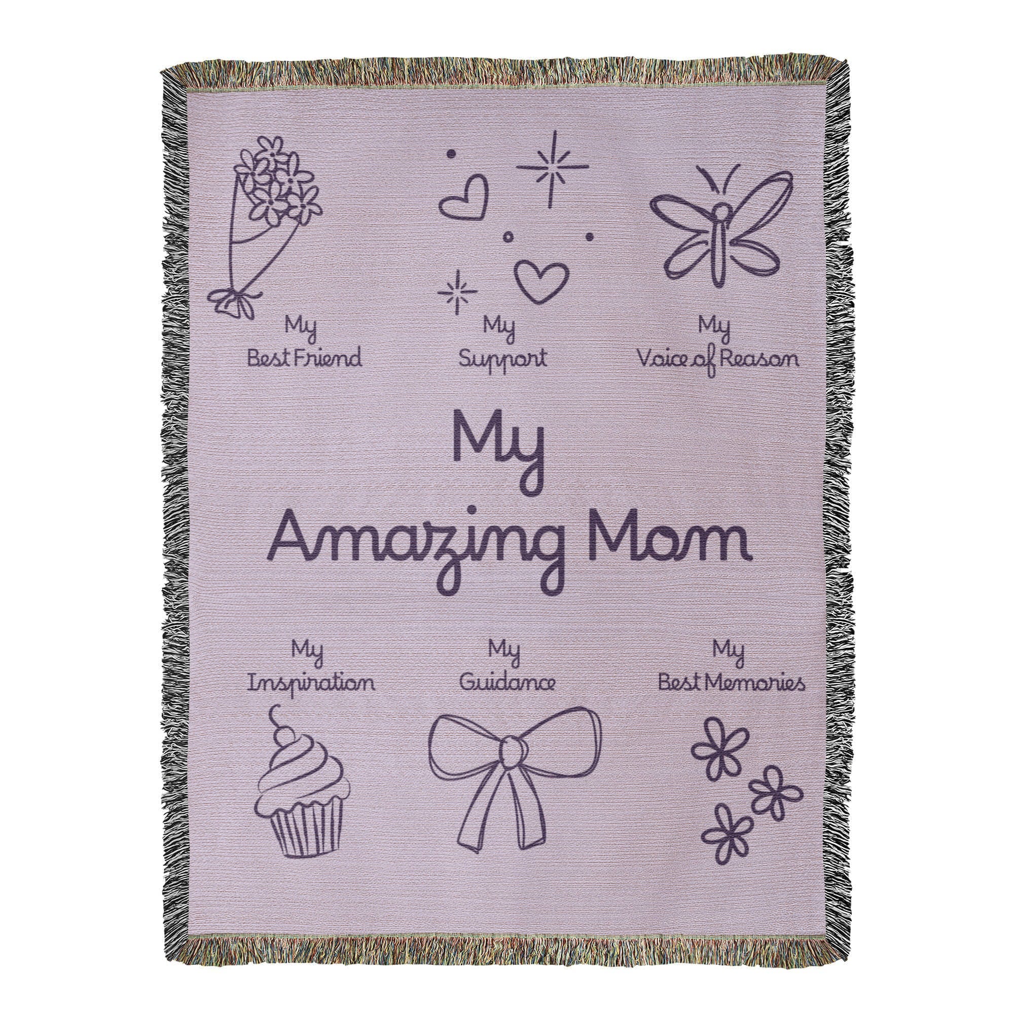 For My Mom Blanket | My Amazing Mom Cotton Throw