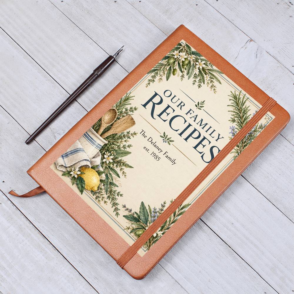 Personalized Family Recipe Journal | Custom Family Keepsake