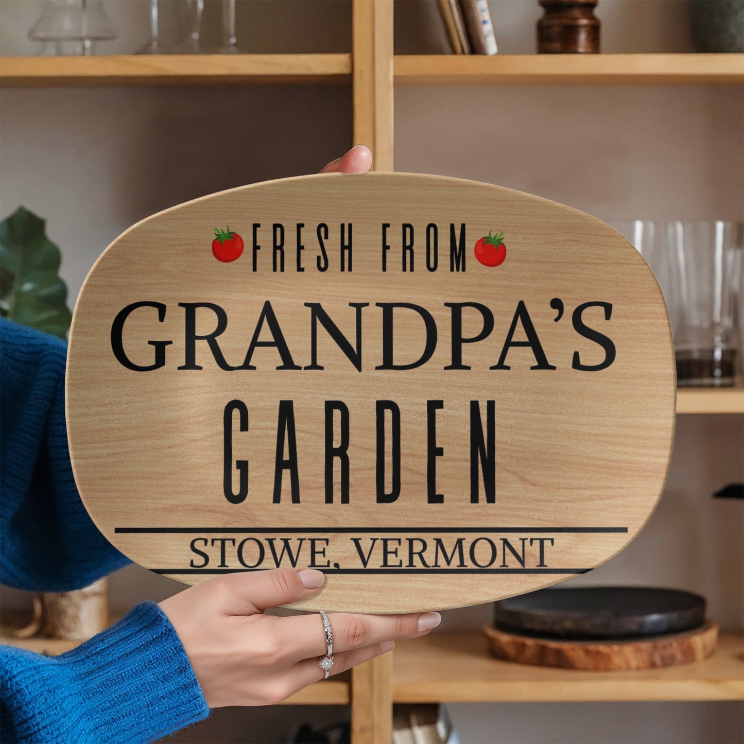 Custom Gardening Grandpa Grilling Platter