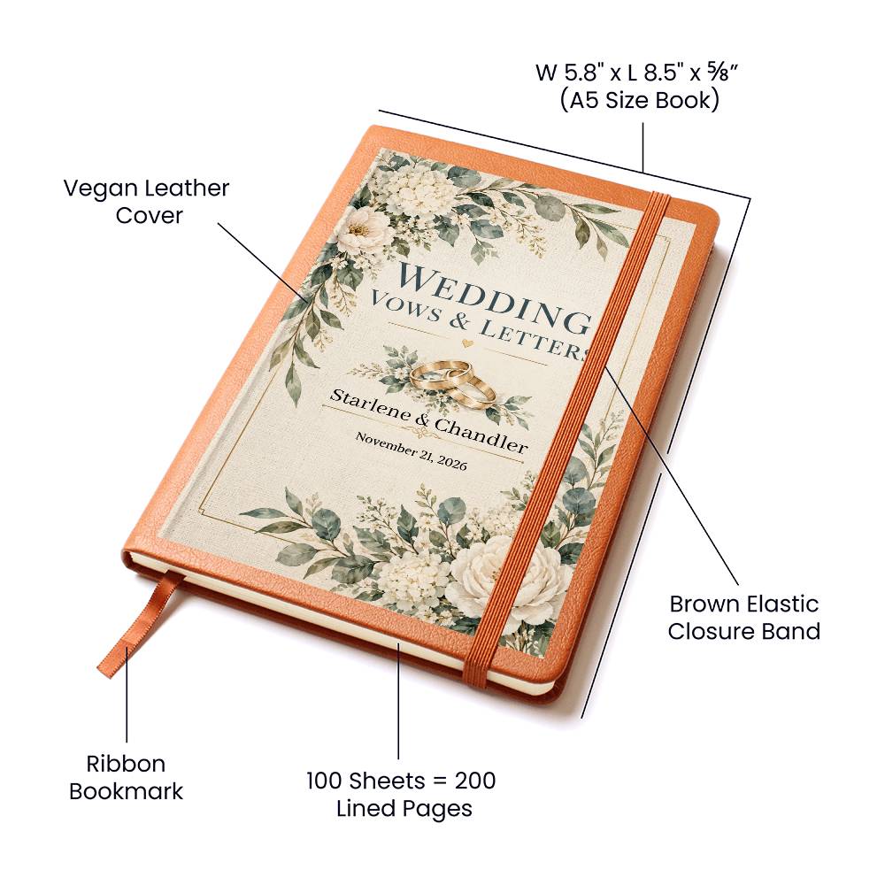 Personalized Wedding Vows & Letters Journal