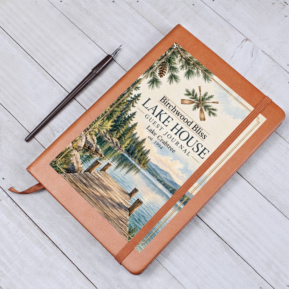 Personalized Lake House Guest Journal | Custom Family Keepsake