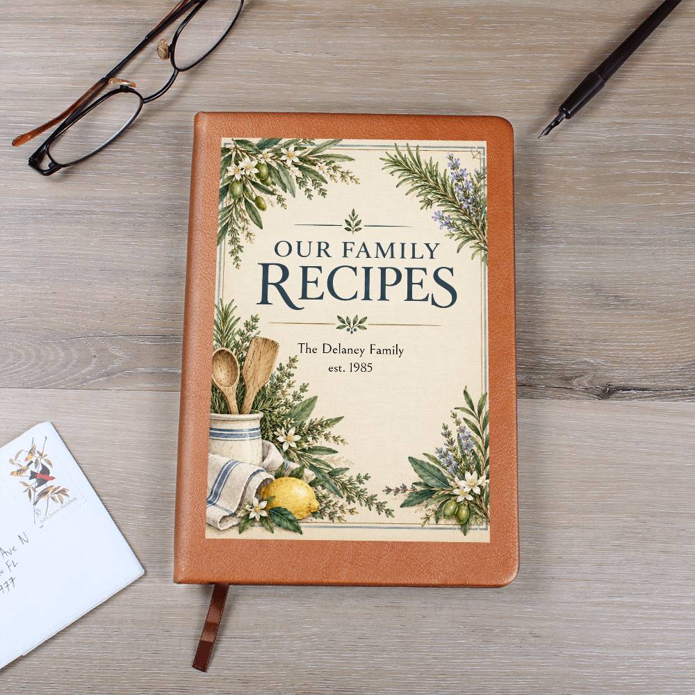 Personalized Family Recipe Journal | Custom Family Keepsake