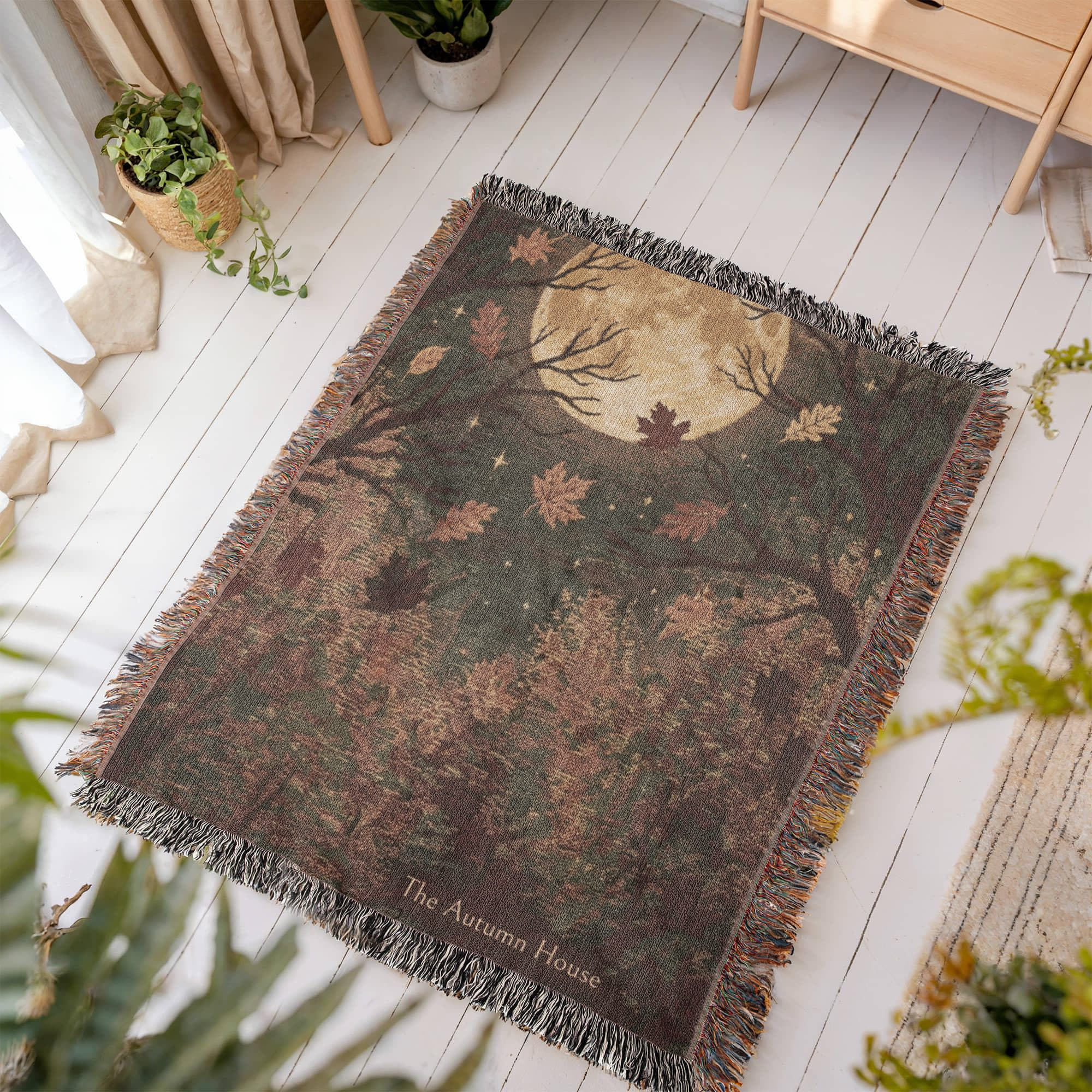 Personalized Autumn Moon Blanket