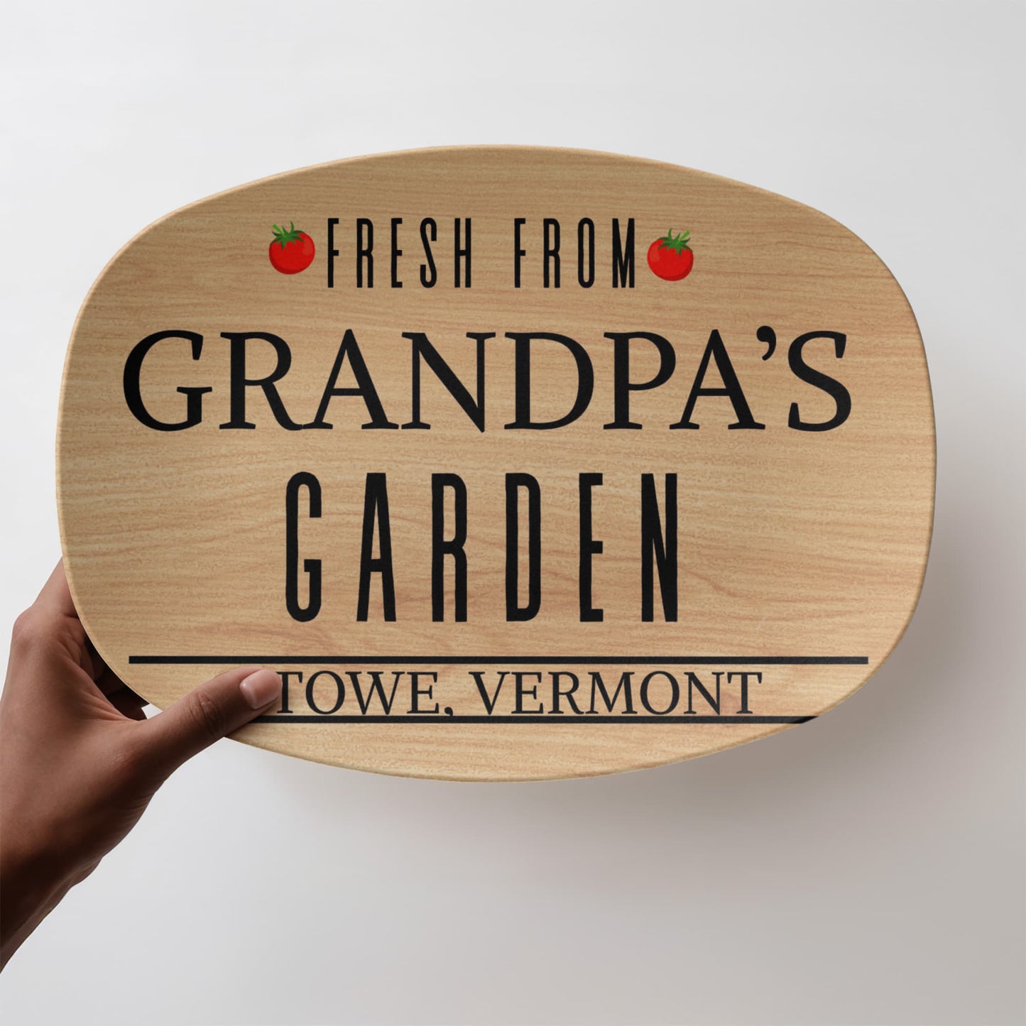 Custom Gardening Grandpa Grilling Platter