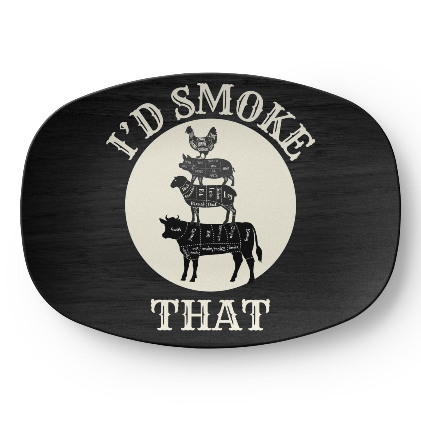 BBQ Gifts for Grill Master Grilling Plate Dad Gift from Kids Custom Platter Gift for Grandpa