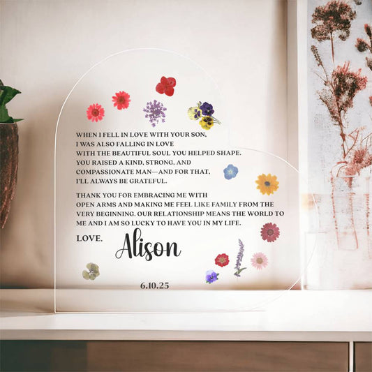 Personalized Mother of the Groom Gift