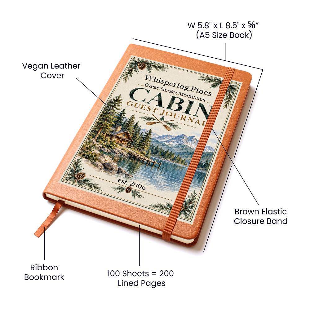 Personalized Cabin Guest Journal | Custom Lodge Keepsake