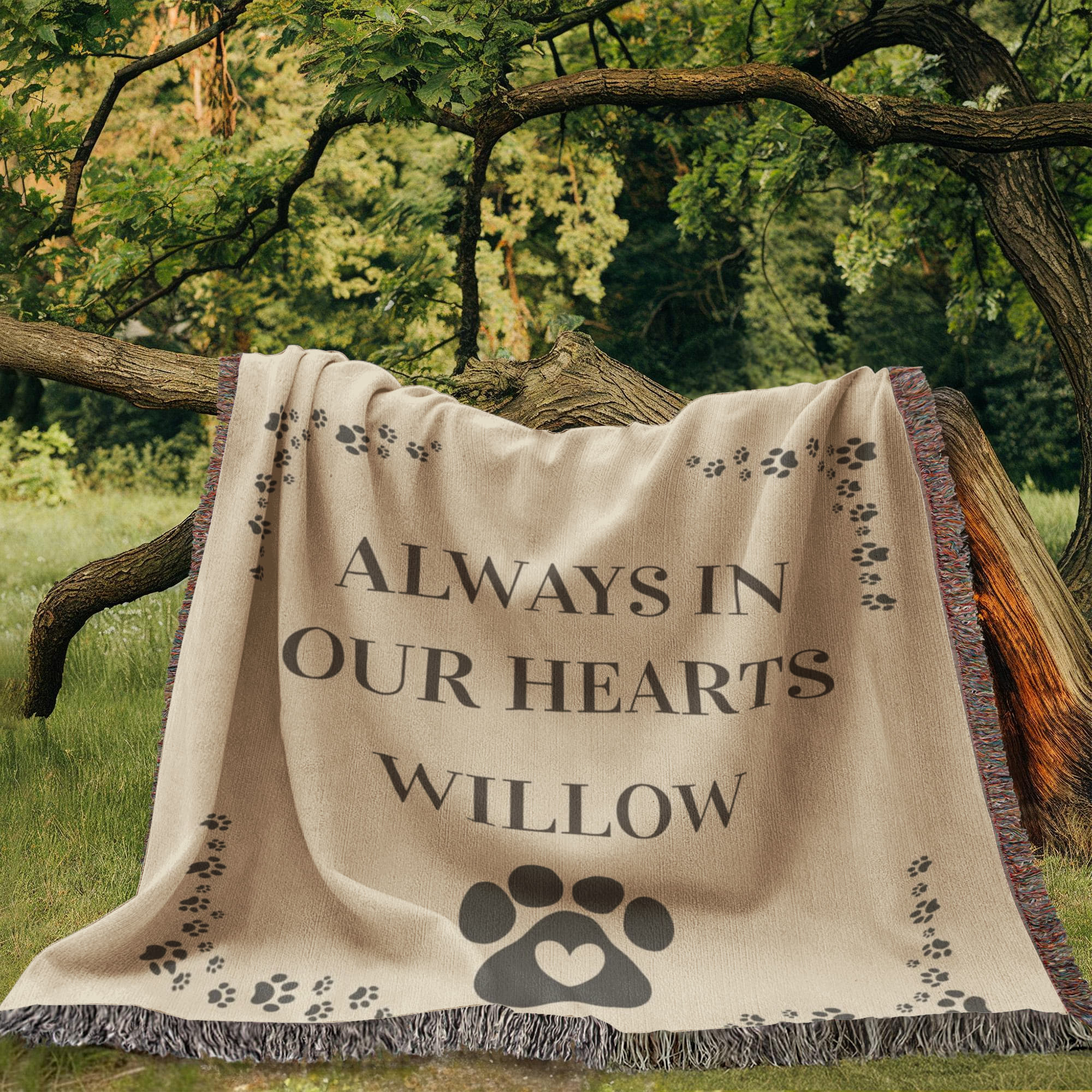 Pet Memorial Blanket | Personalized Pet Name