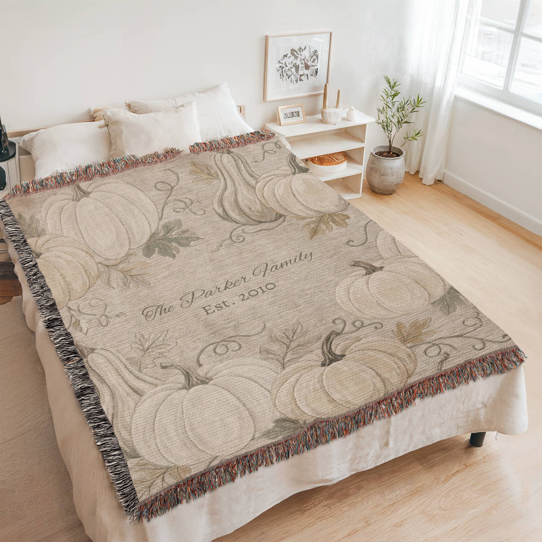 Personalized Pumpkin Family Blanket