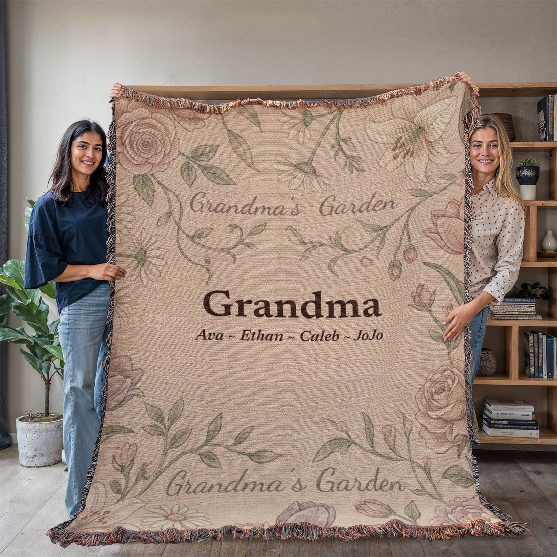 Personalized Grandma Garden Blanket