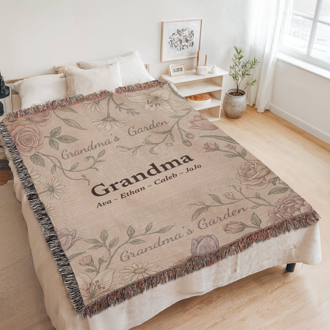 Personalized Grandma Garden Blanket