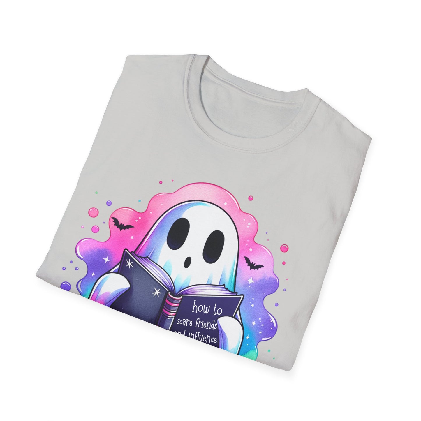 Pastel Goth Ghost Book Lover T Shirt