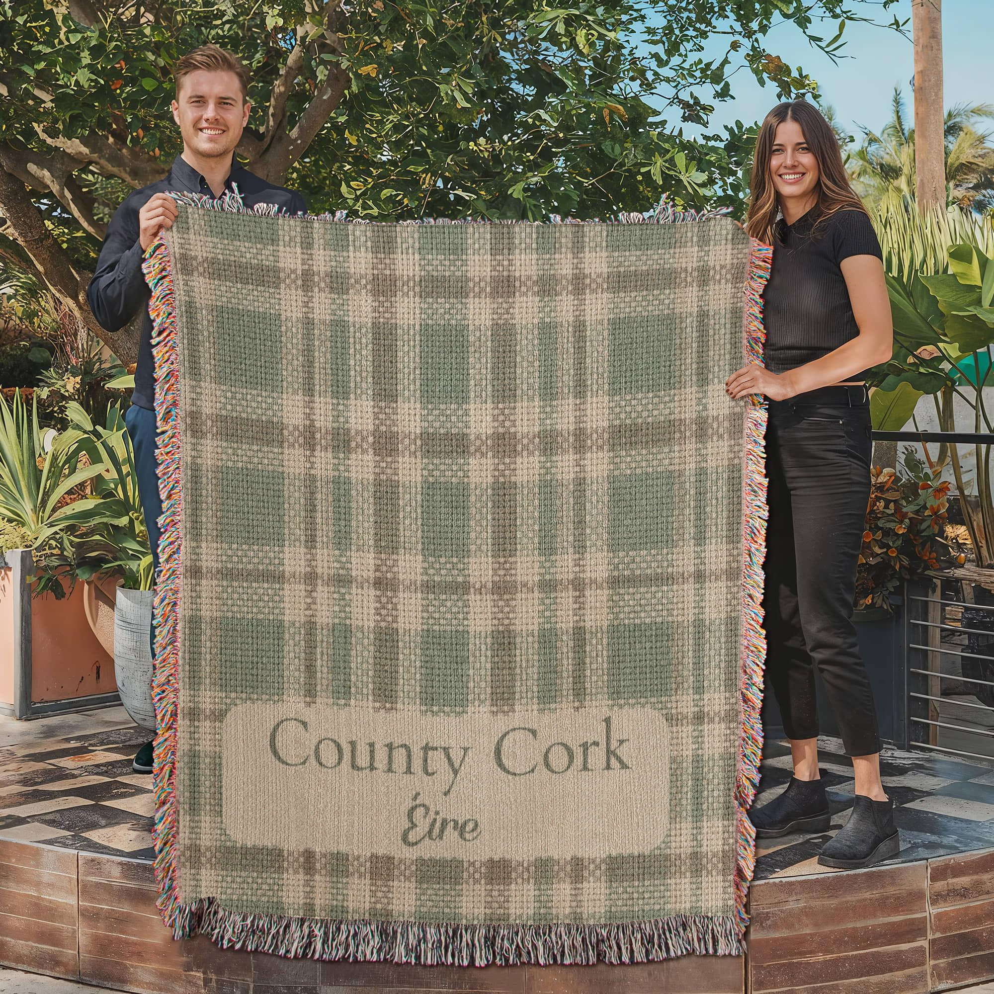 Irish County Blanket Gift| Personalized Ireland Location Throw