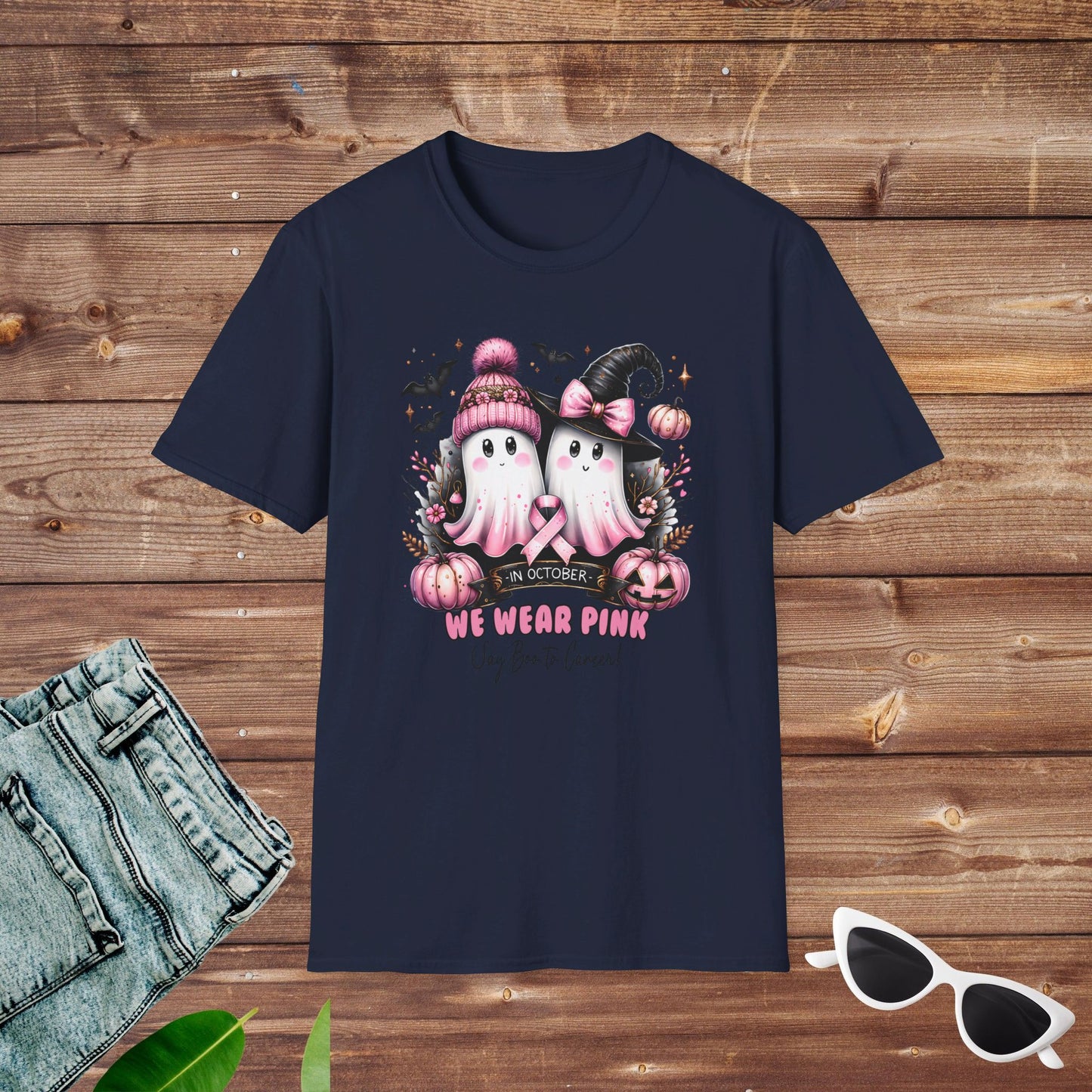 October Wear Pink Ghosts Boo Cancer T Shirt