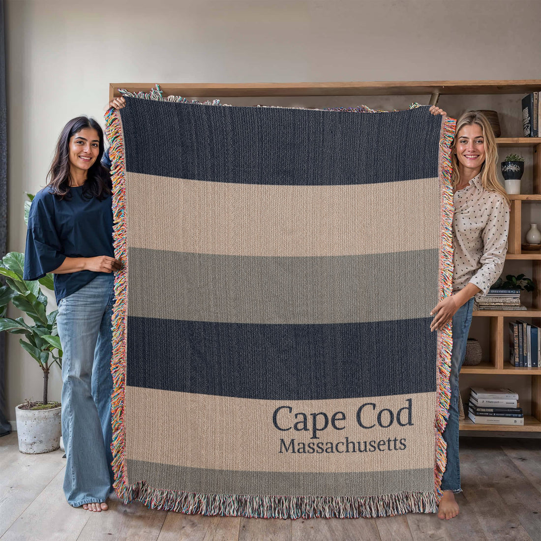 Custom City State Blanket | Preppy Cape Cod Throw