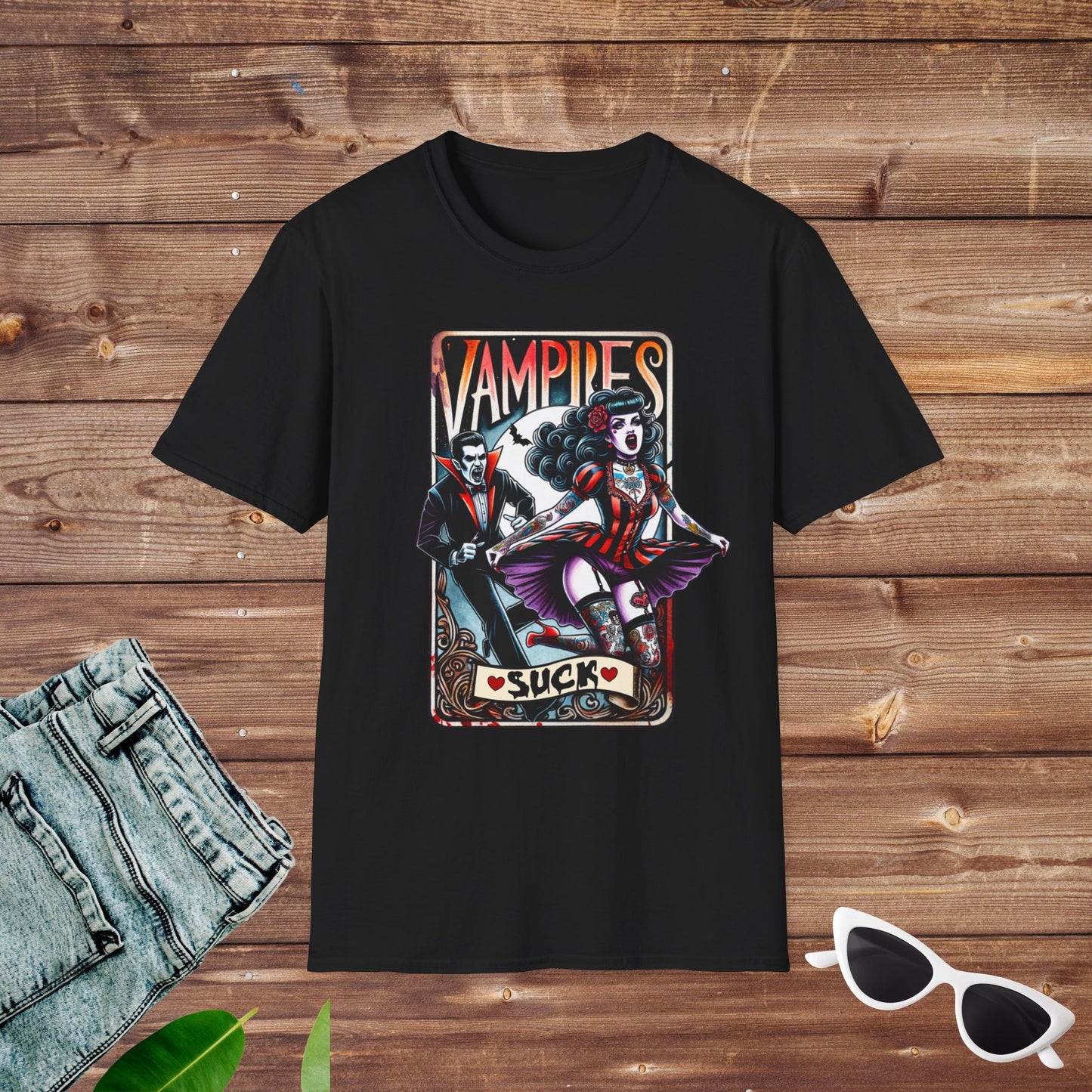 Vampires Suck Dracula Tarot T Shirt