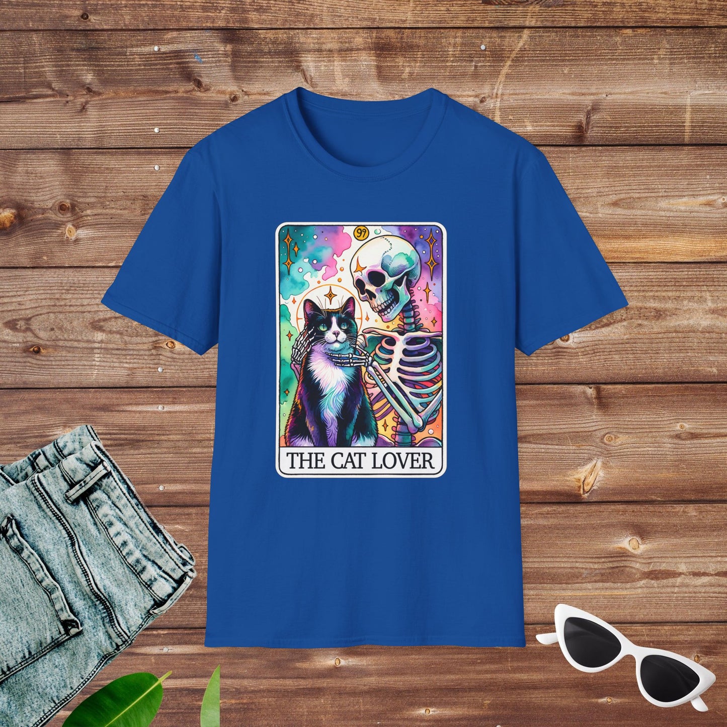 The Cat Lover Black Cat Skeleton Tarot T Shirt