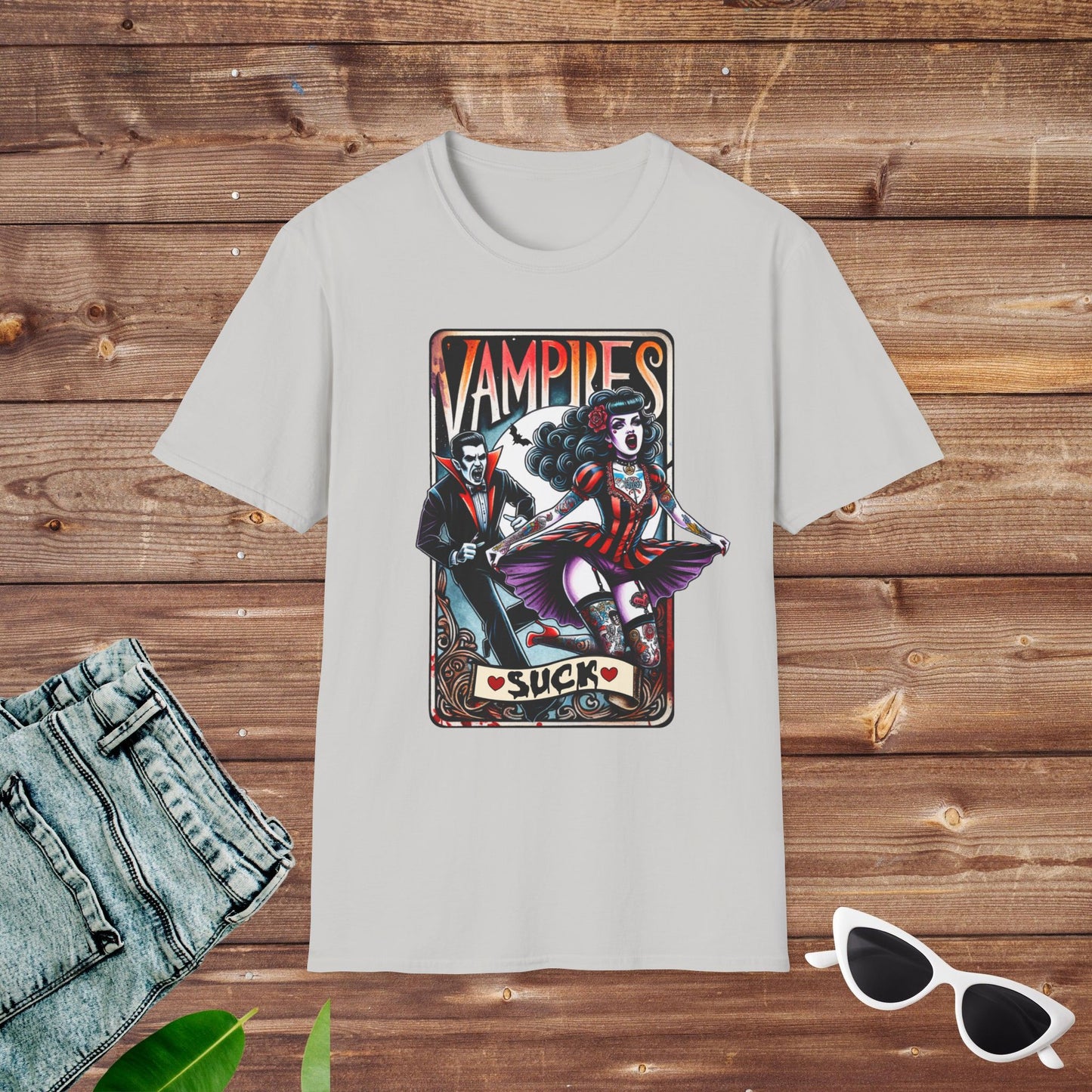 Vampires Suck Dracula Tarot T Shirt