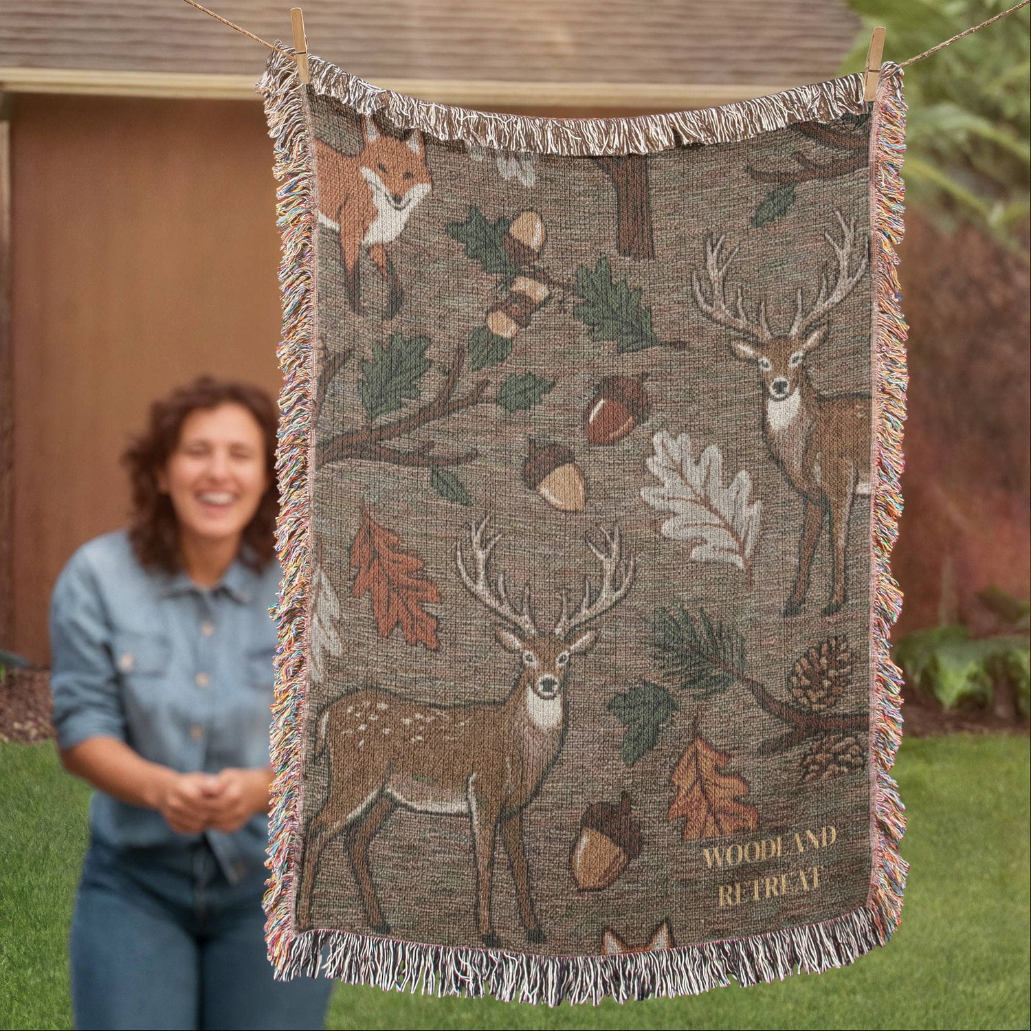 Personalized Woodland Blanket