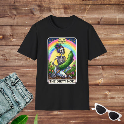 Dirty Hoe Gardener Plant Lover Witch Skeleton Tarot T Shirt