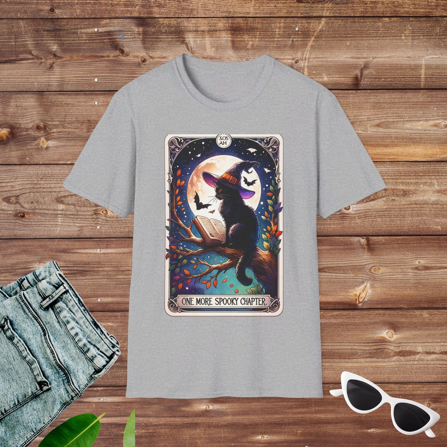 Black Cat Witch Book Lover T Shirt