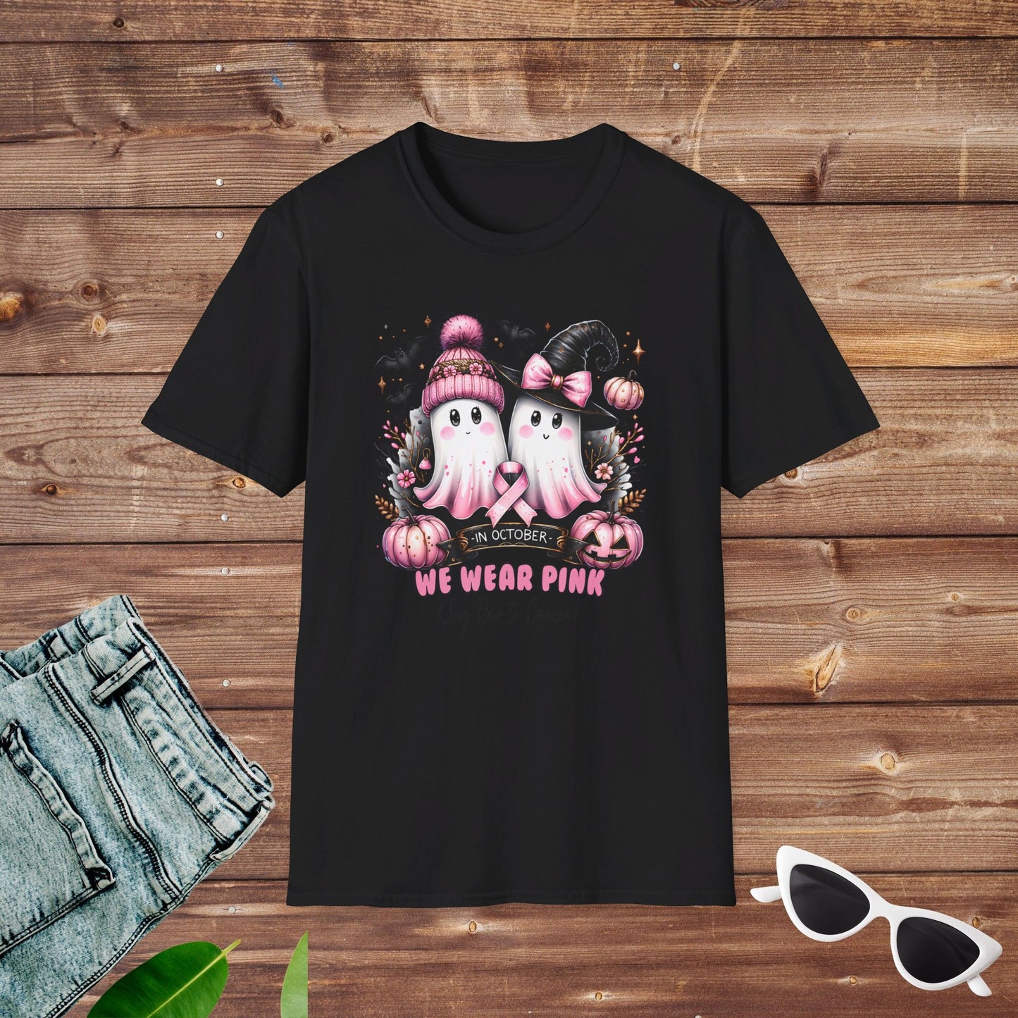 October Wear Pink Ghosts Boo Cancer T Shirt