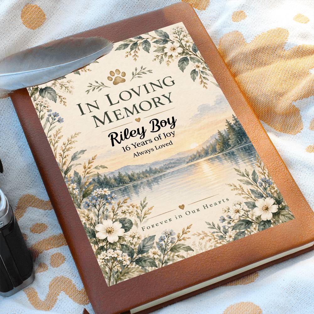 Personalized Pet Memorial Journal | Dog or Cat Remembrance Gift