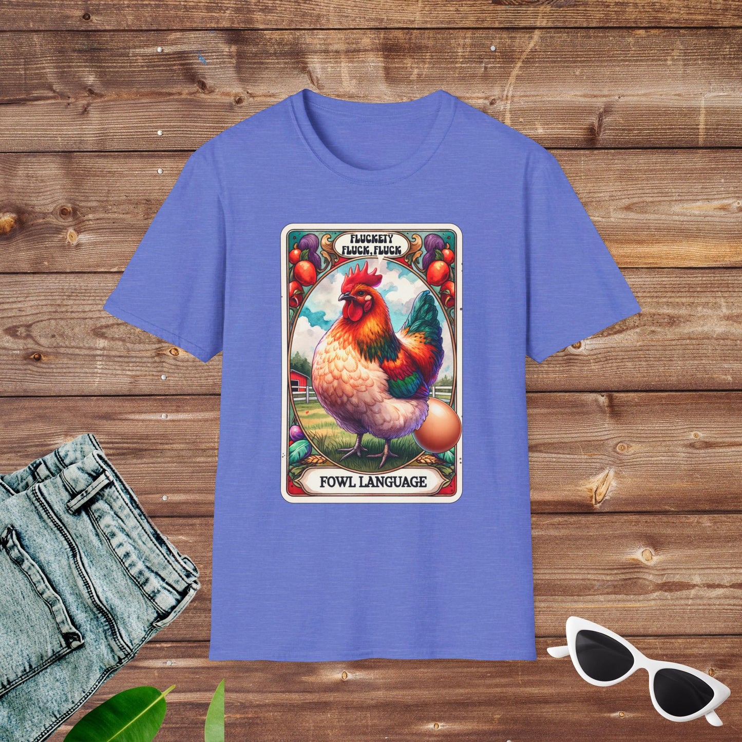 Chicken Fowl Language Tarot T Shirt