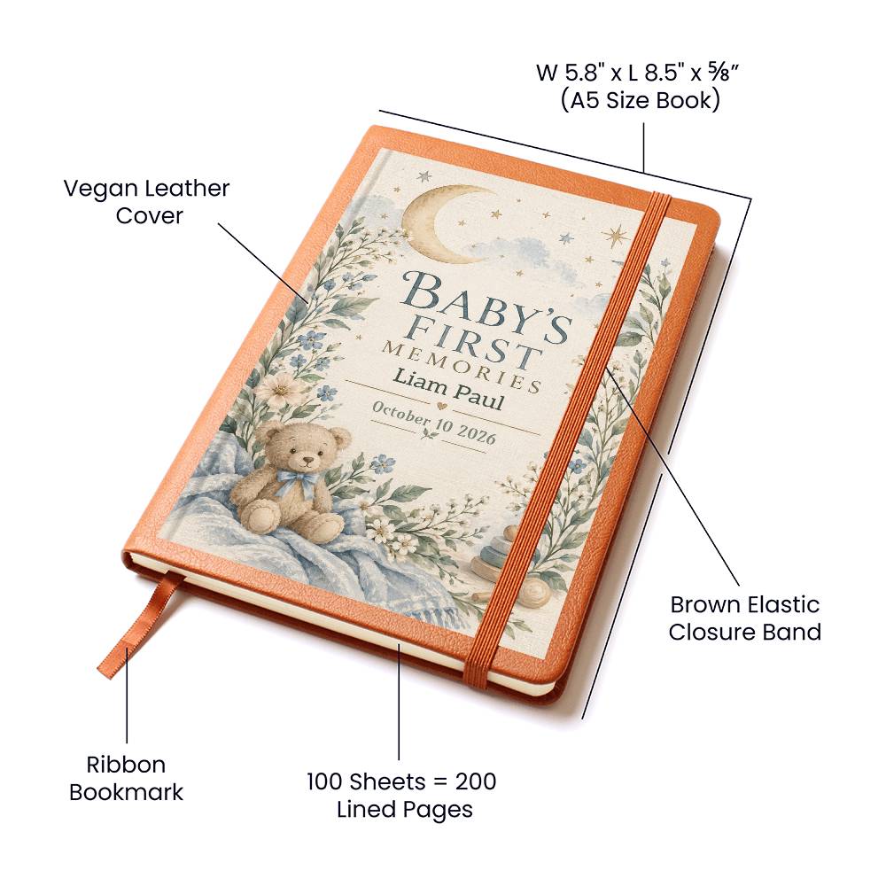 Personalized Baby Memory Journal | New Baby Keepsake