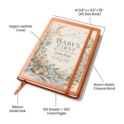 Personalized Baby Memory Journal | New Baby Keepsake
