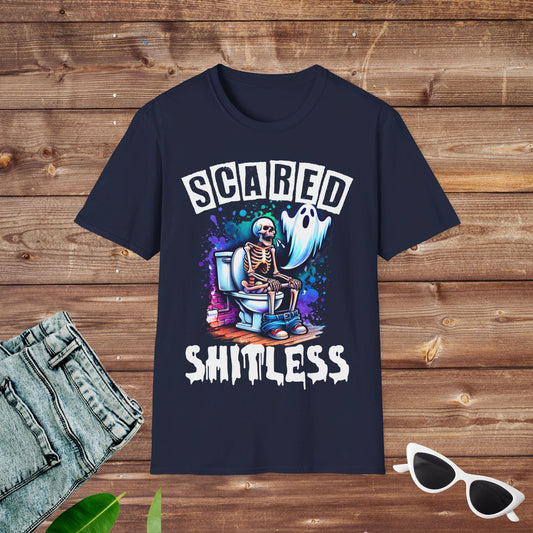 Scared Sh*tless Skeleton T Shirt 2